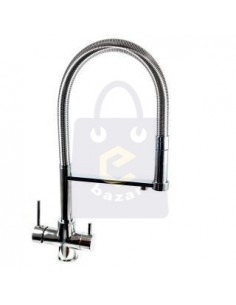 Rubinetto 3 vie (depurata/calda/fredda) mod. doccetta a molla cromato
