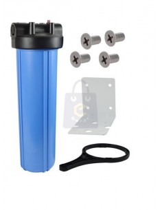 Contenitore Portafiltro 20" pollici Big connessioni 1-1/2'' (bicchiere blu antialghe) con sfiato