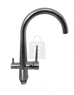 Rubinetto 3 vie (depurata/calda/fredda) mod. ombrello busto cromo