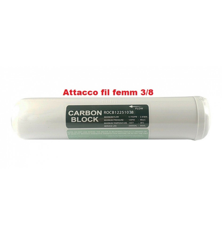 Filtro in line carbon block 12'' ROCB12251038